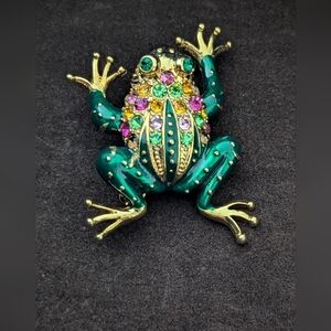 Colorful Frog Brooch